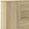 vidaXL Armoire t&ecirc;te de lit avec LED ch&ecirc;ne sonoma 220x16,5x103,5 cm