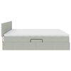 vidaXL Lit avec rangement et LED Gris clair 200 x 200 cm Velours