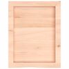 vidaXL Comptoir de salle de bain 40x50x(2-4)cm bois massif non trait&eacute;
