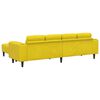 vidaXL Canap&eacute; de salon 3 pcs Jaune