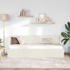 vidaXL Cadre de lit d'angle Cr&egrave;me 80 cm x 200 cm Velours