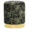 vidaXL Tabouret de rangement rond Multicolore Tissu 31 x 37 cm