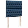 vidaXL Sommier &agrave; lattes de lit avec matelas Bleu 90x190 cm Tissu