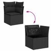 vidaXL Ensemble de canapé de jardin 9 pcs Noir