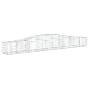 vidaXL Panier de gabions arqu&eacute; 400x50x40/60 cm Fer galvanis&eacute;