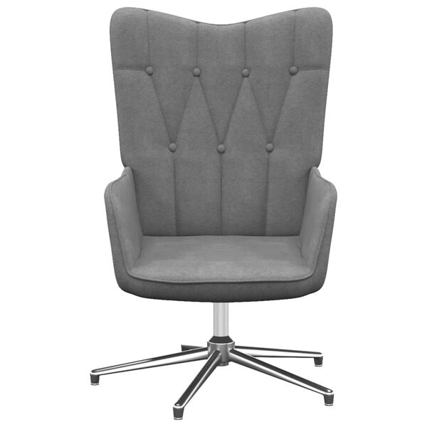 vidaXL Chaise de relaxation Gris fonc&eacute; Tissu
