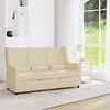 vidaXL Fauteuil inclinable &agrave; 3 places Cr&egrave;me Tissu