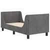 vidaXL Cadre de lit pour tout-petit avec t&ecirc;te de lit Gris fonc&eacute;