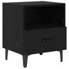 vidaXL Cabinet de chevet 2 pcs Ch&ecirc;ne noir 40 x 35 x 47.5 cm