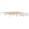 vidaXL Cadre de lit sans matelas blanc 200x200 cm bois massif de pin