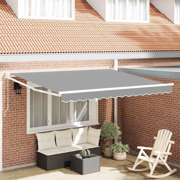 vidaXL Auvent Blanc 3,5 x 2,5 m M&eacute;tal
