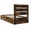vidaXL Cadre de lit Ch&ecirc;ne fum&eacute; 100 x 200 cm Bois d'ing&eacute;nierie
