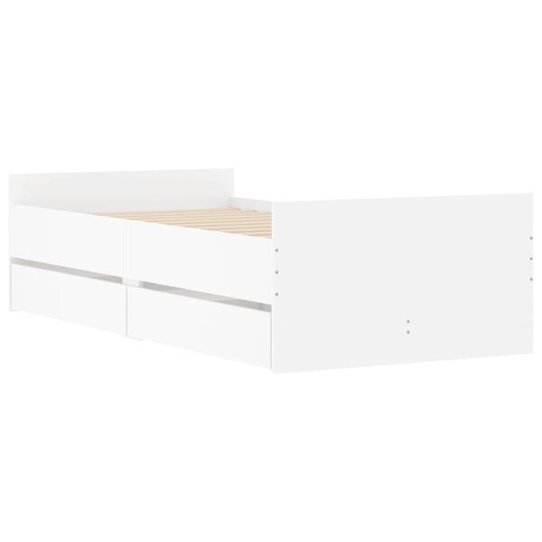 vidaXL Cadre de lit sans matelas blanc 75x190 cm
