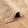 vidaXL Tapis shaggy &agrave; poils longs NAVARRA beige 120x120 cm polyester