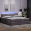 VidaXL Cadre de lit ottoman avec matelas gris 200x200 cm similicuir