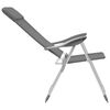 vidaXL Chaises de camping pliables lot de 4 Gris Aluminium