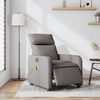 vidaXL Fauteuil de massage inclinable &eacute;lectrique Taupe Tissu
