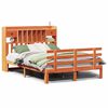vidaXL Lit biblioth&egrave;que sans matelas cire marron 140x190 cm pin massif