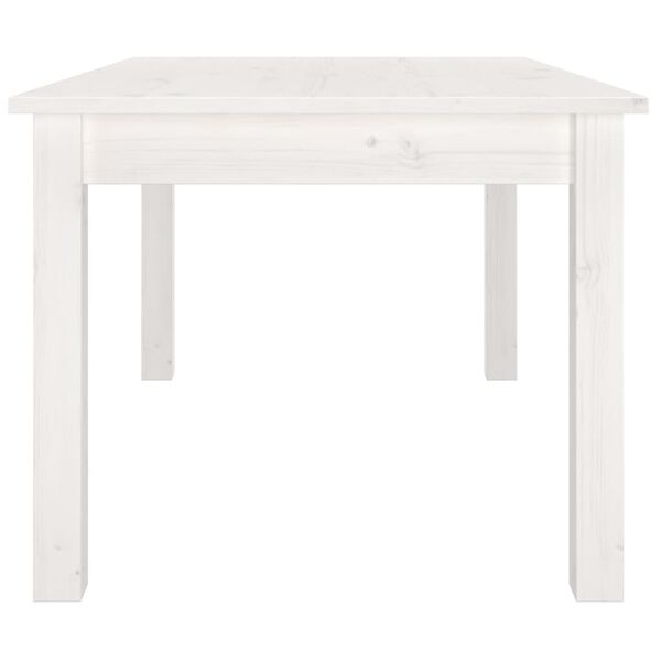 vidaXL Table basse Blanc 80x50x40 cm Bois massif de pin