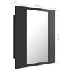 vidaXL Armoire &agrave; miroir de bain &agrave; LED Gris brillant Acrylique