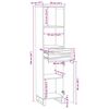 vidaXL Meuble de Lavabo de Salle de Bain Noyer 38 x 33 x 160 cm