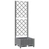 vidaXL Cache-pot de jardin Gris clair 40 x 40 x 121,5 cm