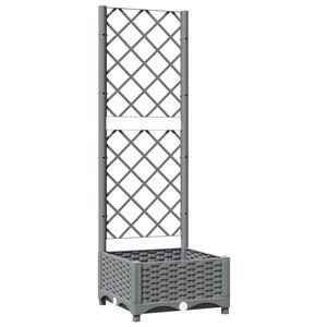 vidaXL Cache-pot de jardin Gris clair 40 x 40 x 121,5 cm