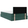 vidaXL Lit de Rangement avec matelas Vert fonc&eacute; 120 x 200 cm Velours