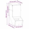 vidaXL Distributeur pour lapins Argent 12,5 x 26 x 28,5 cm