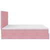 vidaXL Cadre de lit ottoman avec matelas rose 200x200 cm velours