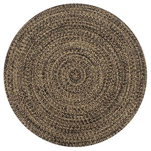 vidaXL Tapis fait &agrave; la main jute noir et naturel 150 cm