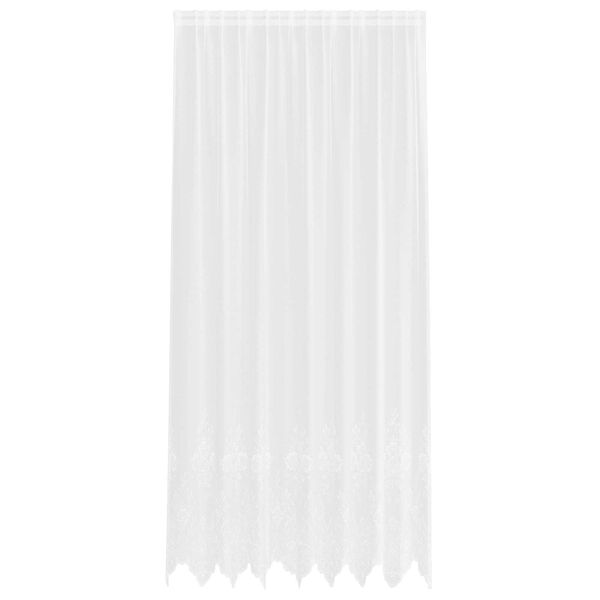 vidaXL Rideau en Dentelle Floral Blanc 280 x 200 cm Polyester