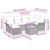 vidaXL Ensemble de canap&eacute; de jardin avec coussin 7 pcs Gris polyrotin