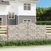 vidaXL Paniers &agrave; gabions arqu&eacute;s 25 pcs 300x30x140/160 cm fer galvanis&eacute;