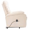 vidaXL Fauteuil de massage Cr&egrave;me Tissu