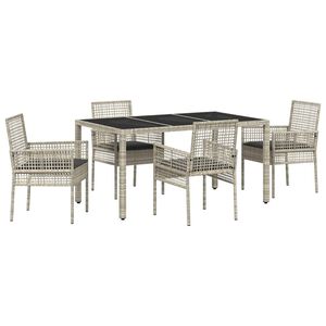vidaXL Ensemble de salle &agrave; manger pour jardin 5 pc Gris clair