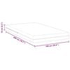 vidaXL Matelas Blanc 100 x 200 cm Tissu jacquard