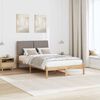vidaXL Cadre de lit avec t&ecirc;te de lit Marron 120 x 190 cm Pin massif