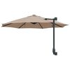 vidaXL Parasol de jardin Taupe et Noir 248 x 248 x 148 cm