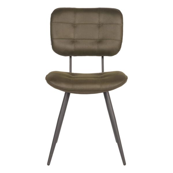 LABEL51 Chaises &agrave; manger lot de 2 Gus 49x60x87 cm vert arm&eacute;e