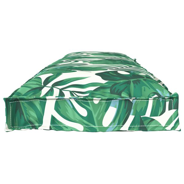 vidaXL Set de coussins de palette 2 pcs Motif feuille 150 x 40 x 8 cm