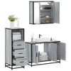 vidaXL Ensemble de meubles de salle de bain 3 pcs Sonoma gris