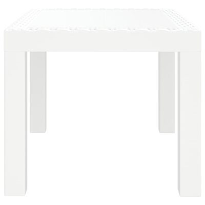 vidaXL Table de jardin blanc 59x47x40 cm PP