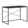 vidaXL Bureau d'ordinateur Noir 110x60x70 cm Bois d'ingénierie
