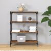 vidaXL Biblioth&egrave;que Ch&ecirc;ne fum&eacute; 80x33x100 cm Bois d'ing&eacute;nierie