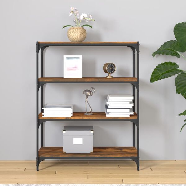 vidaXL Biblioth&egrave;que Ch&ecirc;ne fum&eacute; 80x33x100 cm Bois d'ing&eacute;nierie