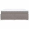 vidaXL Sommier &agrave; lattes de lit avec matelas Taupe 200x200 cm Tissu