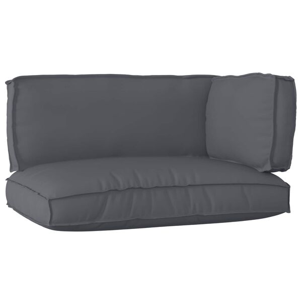 vidaXL Set de coussins de palette 3 pcs Anthracite Tissu Oxford