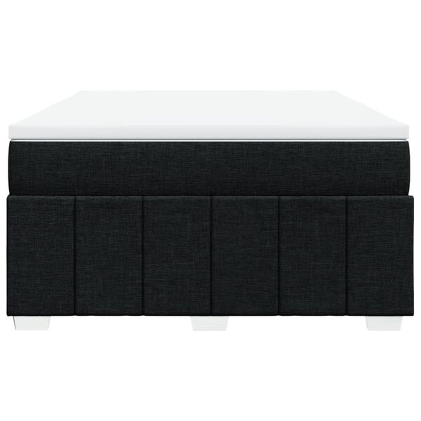 vidaXL Sommier &agrave; lattes de lit avec matelas Noir 140x200 cm Tissu