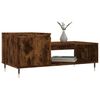 vidaXL Table basse Ch&ecirc;ne fum&eacute; 100x50x45 cm Bois d'ing&eacute;nierie
